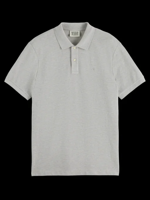 GARMENT-DYED SHORT-SLEEVED PIQUE POLO