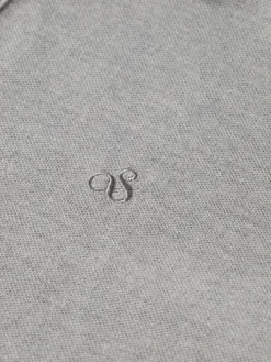 GARMENT-DYED SHORT-SLEEVED PIQUE POLO