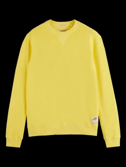 Garment-dyed structured sweatshirt