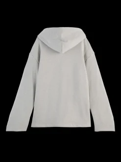 GATHERED SLEEVE OVERSIZED FIT HOODIE