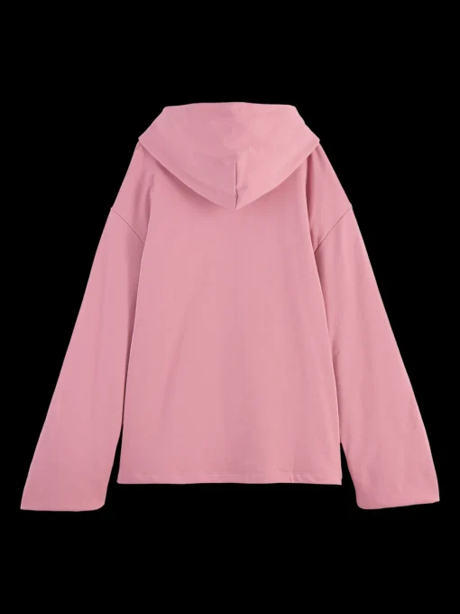 GATHERED SLEEVE OVERSIZED FIT HOODIE