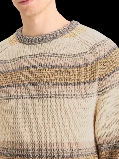 GRADIENT COTTON STRIPES SWEATER