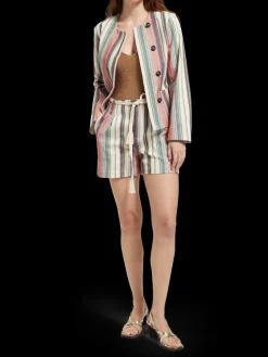 HIGH RISE CRAFTED STRIPE SHORT