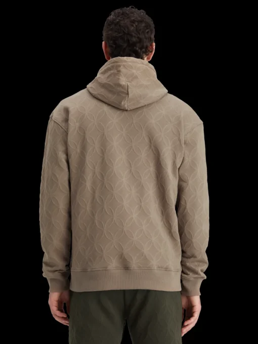 Jacquard terry hoodie