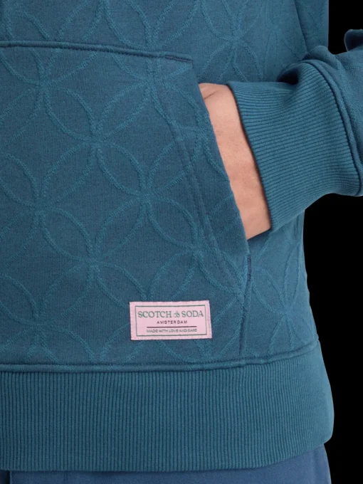 JACQUARD TERRY HOODIE