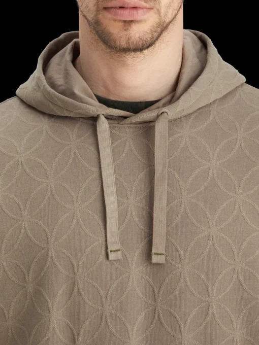 Jacquard terry hoodie