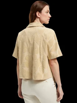 JACQUARD TOWELING CAMP SHIRT