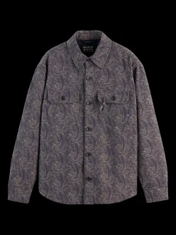 JACQUARD WOOL-BLEND OVERSHIRT