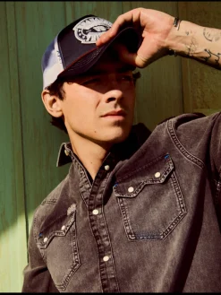 JOE JONAS X SCOTCH SODA EMBROIDERED ARTWORK TRUCKER CAP