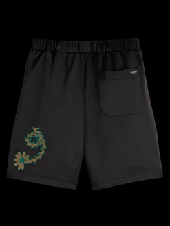 JOE JONAS X SCOTCH SODA EMBROIDERED SATEEN BERMUDA SHORT