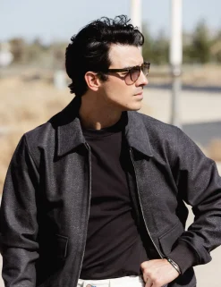 JOE JONAS X SCOTCH SODA SUEDE TUXEDO BLOUSON