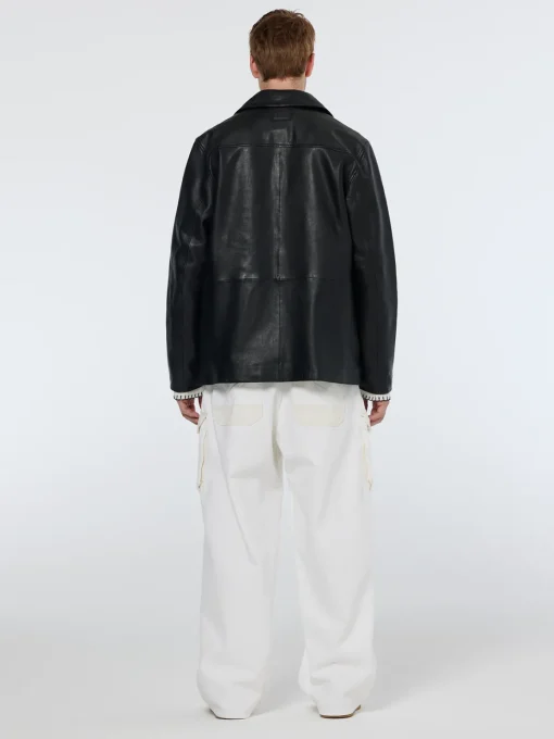 Leather blazer jacket
