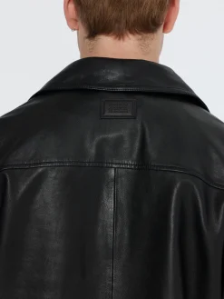 Leather blazer jacket