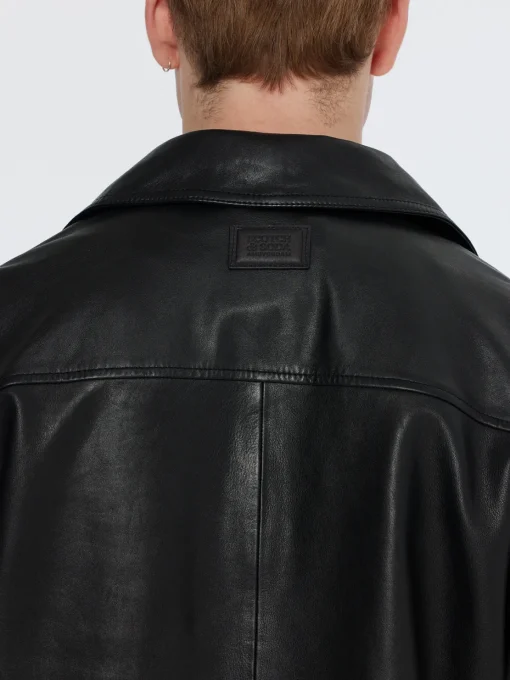 Leather blazer jacket