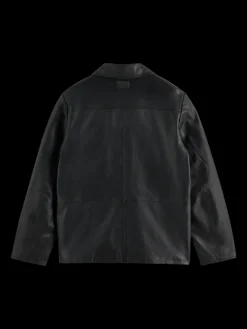 Leather blazer jacket