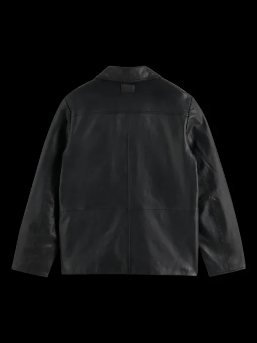 Leather blazer jacket