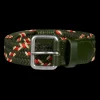 Leather trimmed braided cord belt