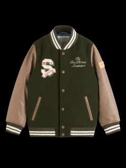 LEATHER VARSITY JACKET
