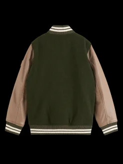 LEATHER VARSITY JACKET