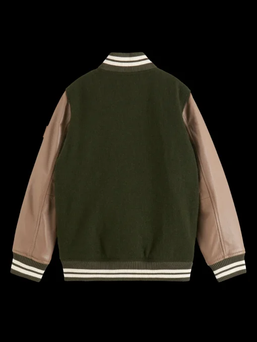 LEATHER VARSITY JACKET