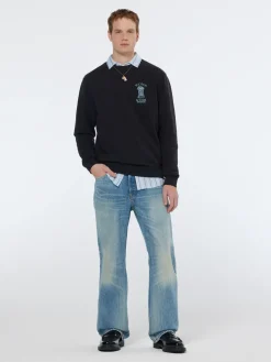Left chest artwork sweatshirt