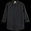 Linen shirt with roll-up