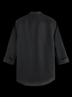 Linen shirt with roll-up