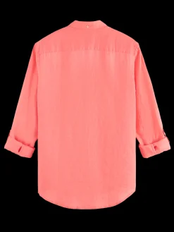 Linen shirt with roll-up