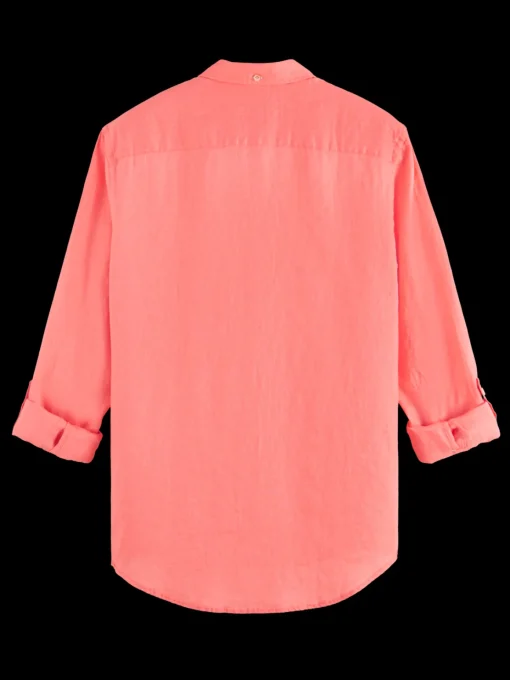 Linen shirt with roll-up