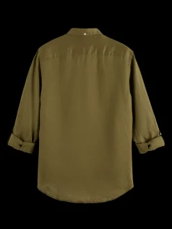 Linen shirt with roll-up