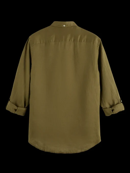 Linen shirt with roll-up