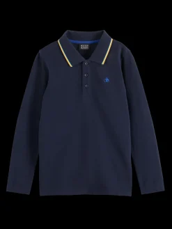 LONG-SLEEVED POLO WITH TIPPING
