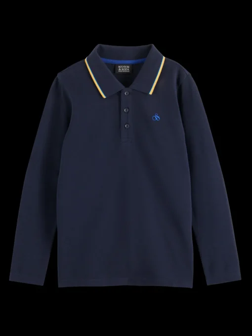 LONG-SLEEVED POLO WITH TIPPING