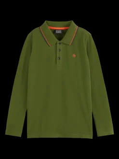 LONG-SLEEVED POLO WITH TIPPING