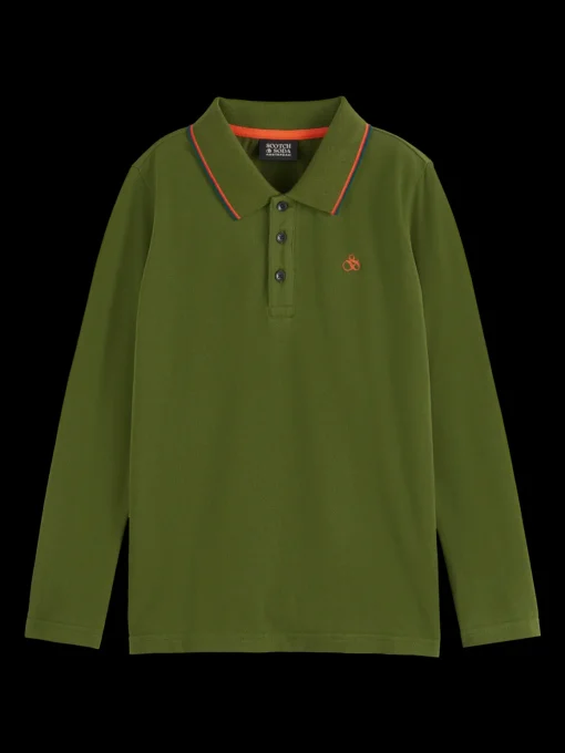LONG-SLEEVED POLO WITH TIPPING