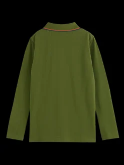 LONG-SLEEVED POLO WITH TIPPING