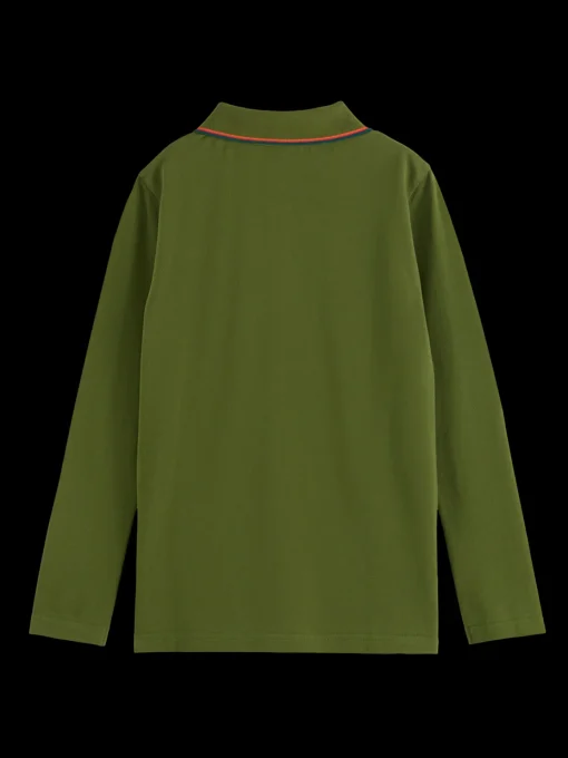 LONG-SLEEVED POLO WITH TIPPING