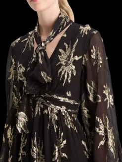 LUREX FIL COUPE MAXI DRESS