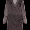 LUREX HIGH NECK MINI DRESS