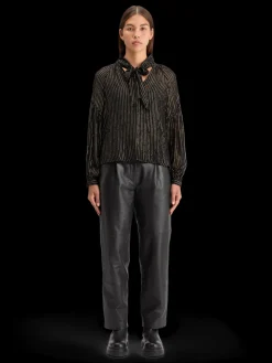 LUREX TOP WITH BOW NECK