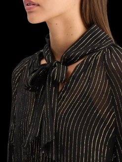 LUREX TOP WITH BOW NECK