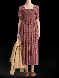 MAXI DRESS WITH SMOCK