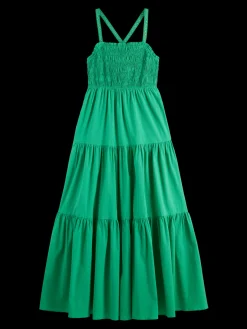 MAXI DRESS WITH SMOCK DETAIL