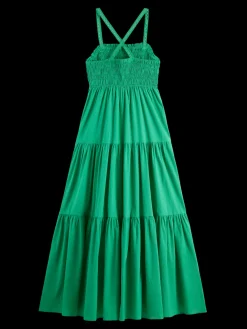 MAXI DRESS WITH SMOCK DETAIL