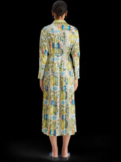 MAXI PLEATED DRESS EMBASSY OF THE FREE MIND PRINT