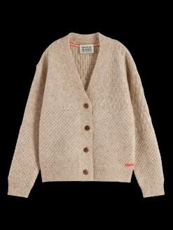 MELANGE BLOCKED CARDIGAN