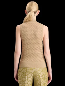 METALLIC POINTELLE KNITTED TANK