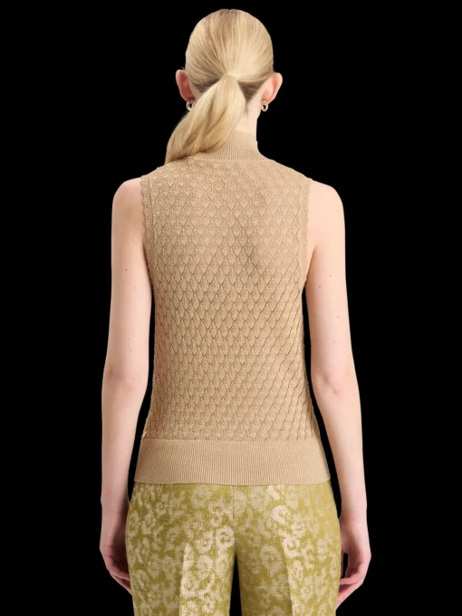 METALLIC POINTELLE KNITTED TANK