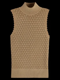 METALLIC POINTELLE KNITTED TANK