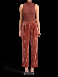 METALLIC POINTELLE KNITTED TANK